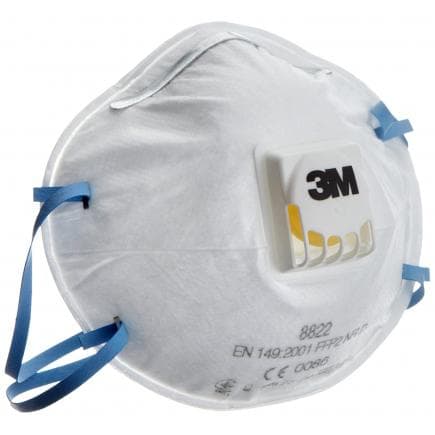 3M 8822 - Masque jetable FFP2 avec valve (10 pièces)