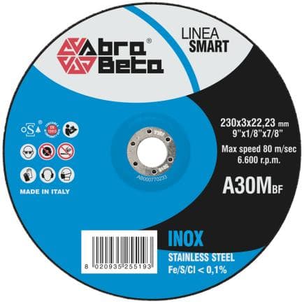 ABRA BETA AB000770115 - A30M - Disques à tronçonner à centre déporté pour acier inoxydable (lot multiple)