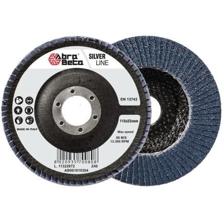 ABRA BETA AB001010312 - Disques à lamelles avec support en fibre de verre et tissu en zircone à profil plat (lot multiple)