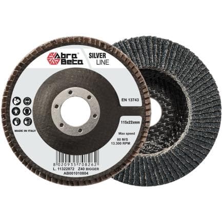ABRA BETA AB001010806 - Disques à lamelles Bigger avec support en fibre de verre et tissu en zircone à profil plat (lot multiple)