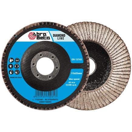 ABRA BETA AB001160004 - Disques à lamelles avec support en fibre de verre et toile de corindon stéarate à profil plat. (lot multiple)