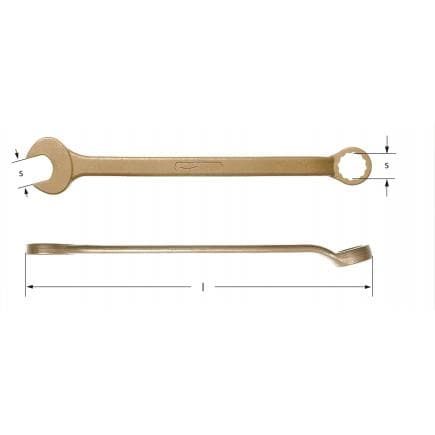 AMPCO AA0007A - Clé mixte, Aluminium-Bronze (métrique)