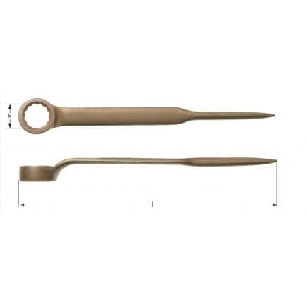 AMPCO AN0017A - Clé polygonale avec mandrin, Aluminium-Bronze (métrique)