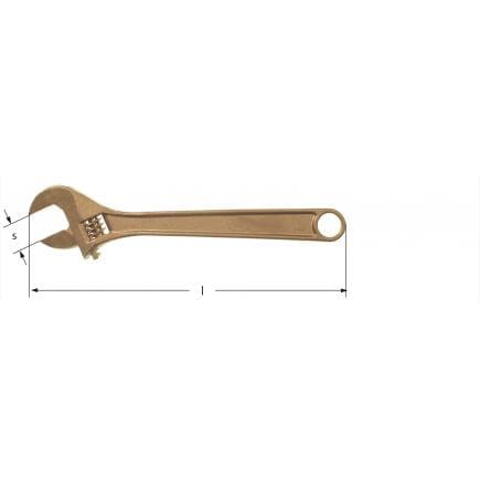 AMPCO AT0150A - Clé à molette, Aluminium-Bronze (métrique)