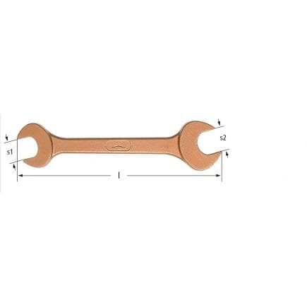 AMPCO BB0608B - Clé fixe double, Cuivre-Béryllium (pouces)