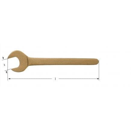 AMPCO BE0008A - Clé à fourche simple, Aluminium-Bronze (pouces)