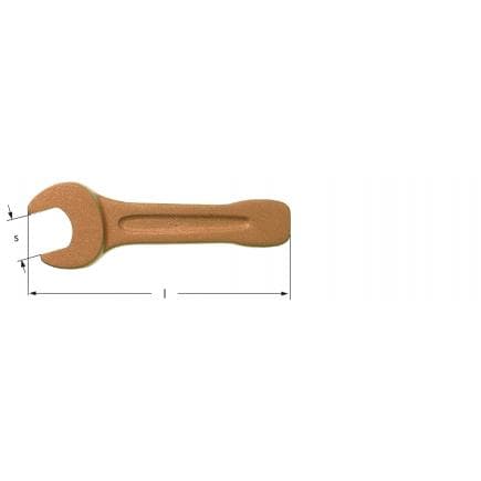 AMPCO BJ0027B - Clé à fourche à battre, Cuivre-Béryllium (pouces)