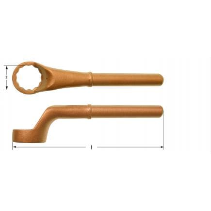 AMPCO BK0030B - Clé polygonale pour tube de rallonge, Cuivre-Béryllium (pouces)