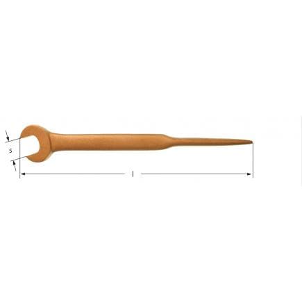 AMPCO BM0018B - Clé à fourche avec mandrin, Cuivre-Béryllium (pouces)