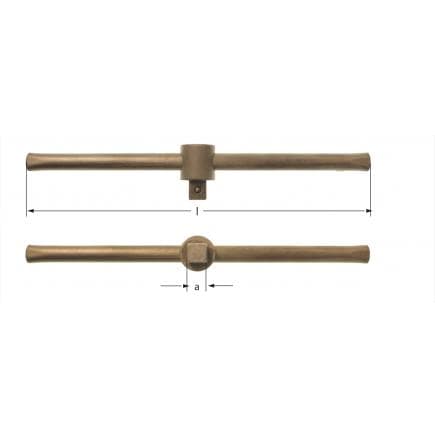 AMPCO CA5820A - Barre coulissante en T, Aluminium-Bronze (métrique)