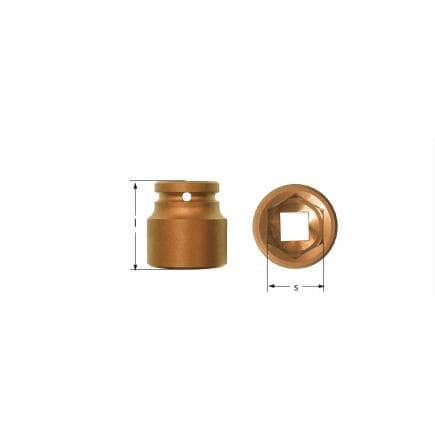 AMPCO CD3024B - Douille hexagonale Impact, 3/4'', Cuivre-Béryllium (métrique)