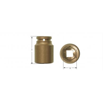 AMPCO CF4036A - Douille hexagonale Impact, 1.1/2'', longue, Aluminium-Bronze (métrique)