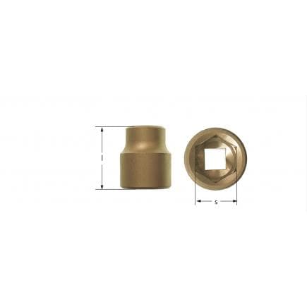AMPCO DA1048A - Douille hexagonale 1/4'', Aluminium-Bronze (pouces)