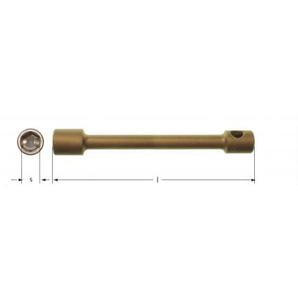 AMPCO CL0008A - Clé à pipe hexagonale, Aluminium-Bronze (métrique)