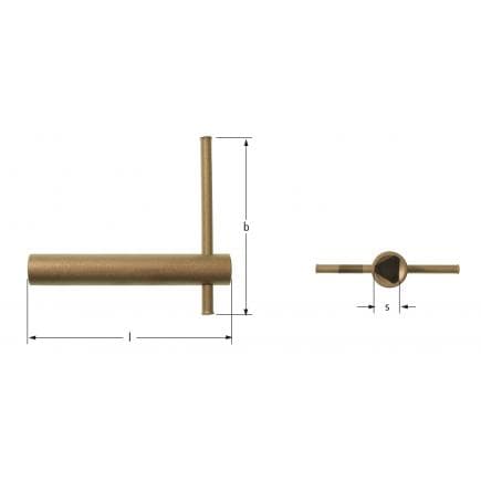 AMPCO CS0004A - Clé à pipe à 3 points, Aluminium-Bronze (métrique)