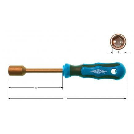 AMPCO CT0030B - Clé hexagonale pour vis, Cuivre-Béryllium (métrique)