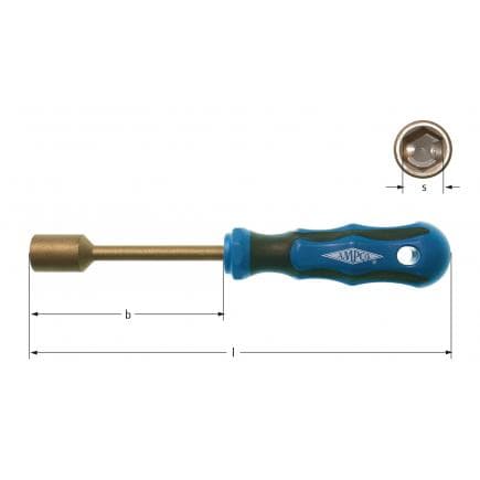 AMPCO DT0031A - Clé hexagonale pour vis, Aluminium-Bronze (pouces)