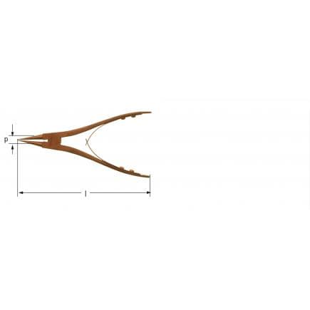 AMPCO EH0140B - Pinces pour circlips externes, Cuivre-Béryllium