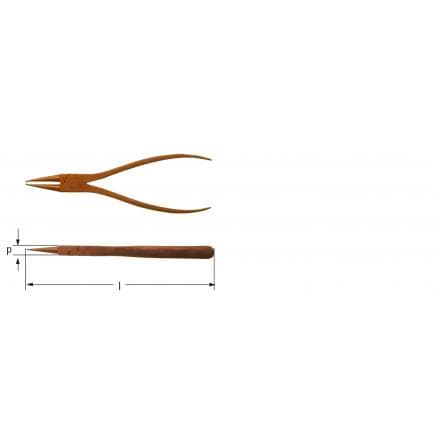 AMPCO EJ1140B - Pinces pour circlips internes, Cuivre-Béryllium