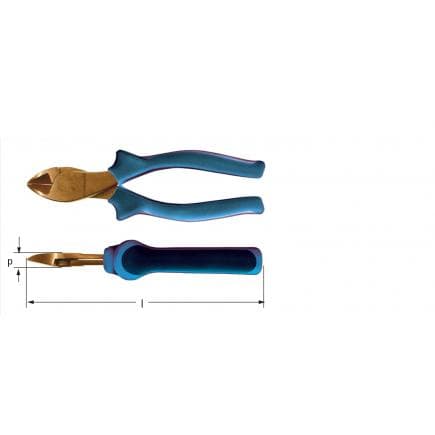AMPCO EK1550B - Pinces à tranchant diagonal, Cuivre-Béryllium