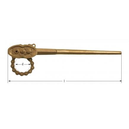 AMPCO EU0510A - Serre-tube à chaîne, Aluminium-Bronze