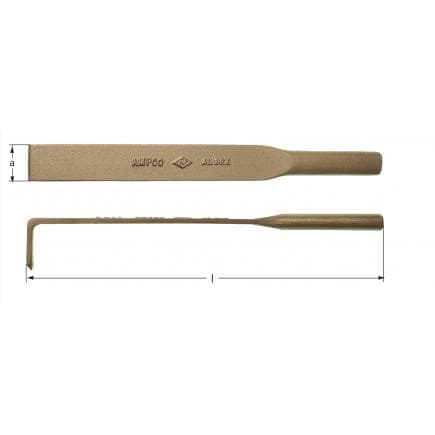 AMPCO JF0380A - Grattoir coudé, Aluminium-Bronze