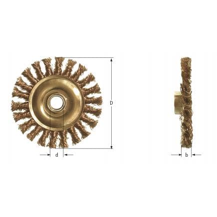 AMPCO KC2265 - Brosse coupelle, fil métallique, Bronze phosphoreux