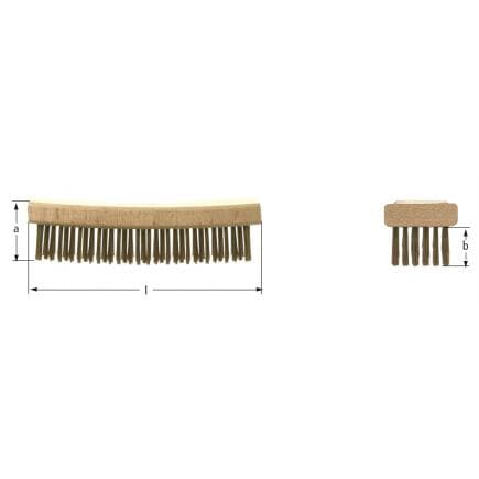 AMPCO KH0005 - Brosse à dos courbé, Bronze phosphoreux