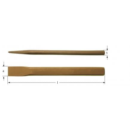 AMPCO MB0150A - Burin ovale, Aluminium-Bronze