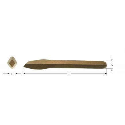 AMPCO ME0205A - Burin à pointe de diamant, Aluminium-Bronze