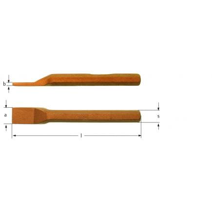 AMPCO MM4125B - Outil de calfeutrage, droit, à bord semi-circulaire, Cuivre-Béryllium