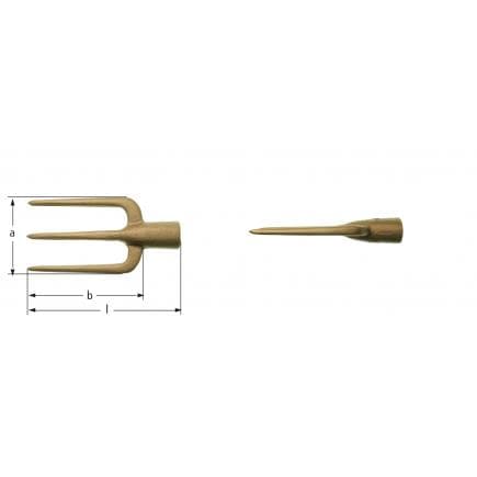AMPCO NF0001A - Fourche à coton, Aluminium-Bronze