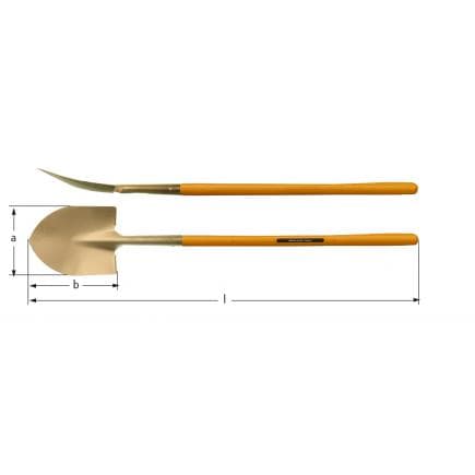 AMPCO NS8100A - Bêche à pointe ronde, Aluminium-Bronze