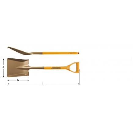 AMPCO NS8400A - Bêche à pointe carrée, Aluminium-Bronze