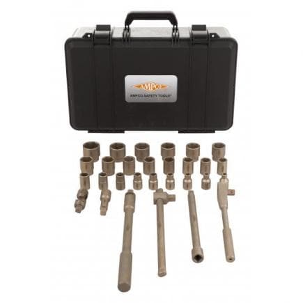 AMPCO CD9001A - Jeu de douilles hexagonales 3/4'' aluminium-bronze (métrique) (11 pièces)