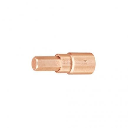 AMPCO DS0007B - Douille hexagonale 1/4'' cuivre-béryllium (métrique)