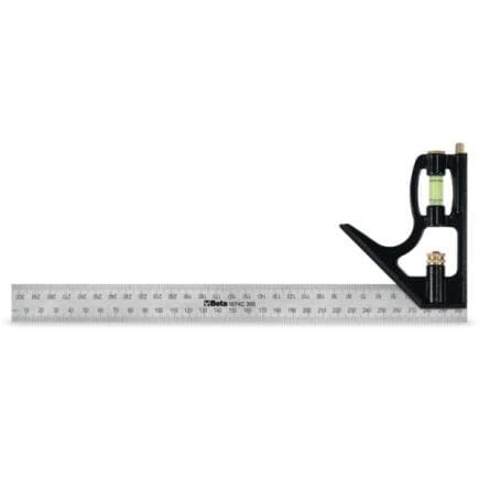 BETA 016740230 - Equerre combinée de menuisier avec support en acier