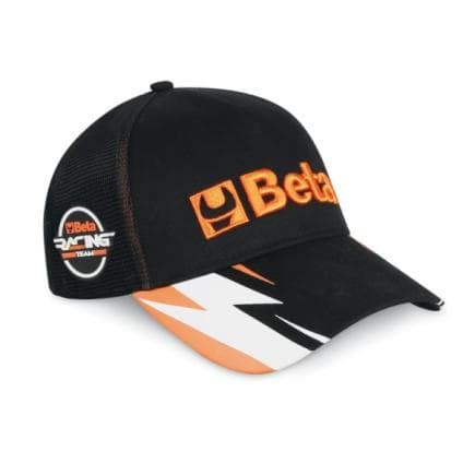 BETA 095250011 - Casquette noir type camionneur avec visière incurvée