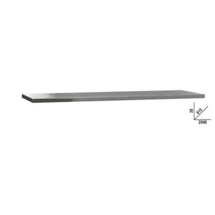 BETA 045002140 - Plan de travail pour C45PRO 2.0, en MDF revêtu d'acier inoxydable, 2040x615 mm