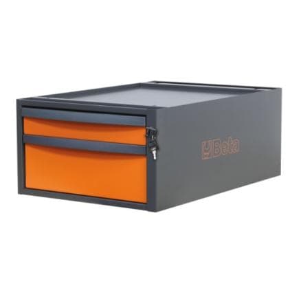 BETA 058000672 - Module d'une hauteur de 257mm comprenant 2 tiroirs pour établis modulables C58BC