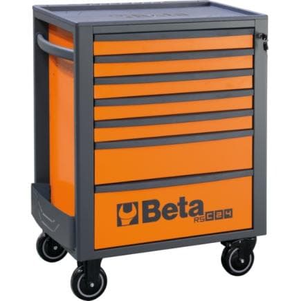 BETA 024004048 - Cabine mobile à roulettes avec 7 tiroirs et un assortiment de 223 outils
