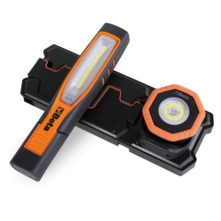 BETA 018390810 - Kit lampes sans fil 1838SW et 1838POCKET avec base de recharge compatible 1839BRW