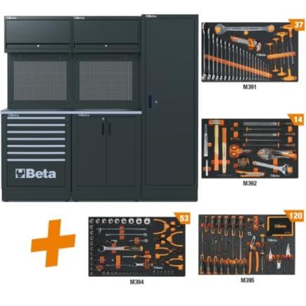 BETA 050001090 - Combinaison d'équipements d'atelier RSC50 2.0 avec 224 outils