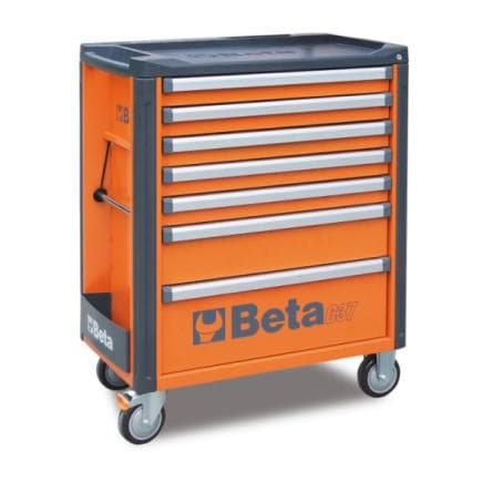 BETA 037000371 - Cabine mobile à roulettes avec 7 tiroirs et un assortiment de 181 outils