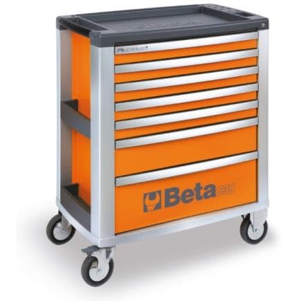 BETA 039000371 - Cabine mobile à roulettes avec 7 tiroirs et un assortiment de 181 outils