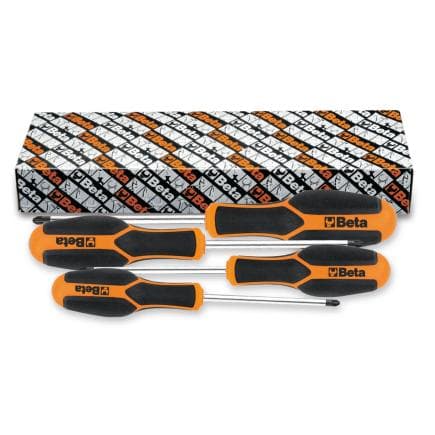 BETA 012290204 - Jeu de 4 tournevis pour vis Pozidriv®-Supadriv®