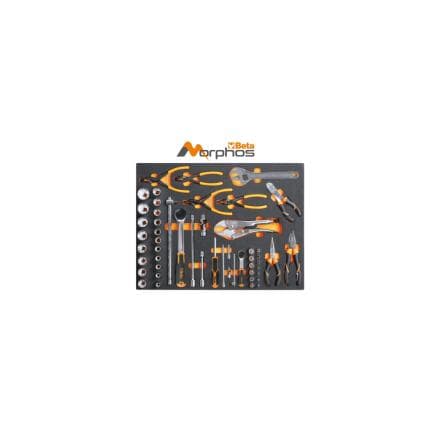 BETA 024524274 - Plateau thermoformé EVA douilles de 1/2" et pinces (vide)
