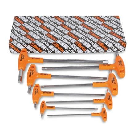 BETA 000961954 - Jeu de 8 clés mâles 6 pans en T haute performance, avec acier inoxydable