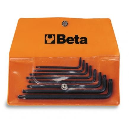 BETA 000970260 - Jeu de 8 clés mâles coudées pour vis Tamper Resistant Torx® en trousse
