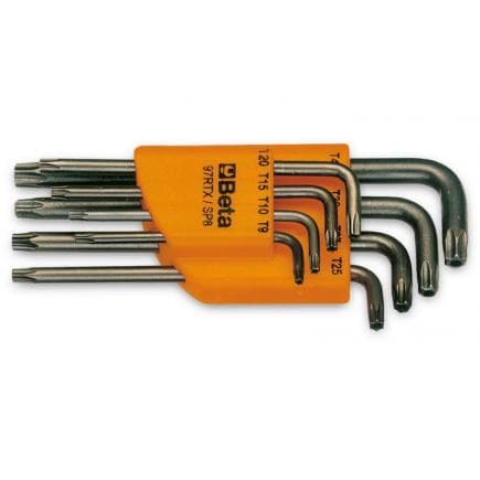 BETA 000970984 - Jeu de 8 clés mâles coudées pour vis Tamper Resistant Torx® avec support